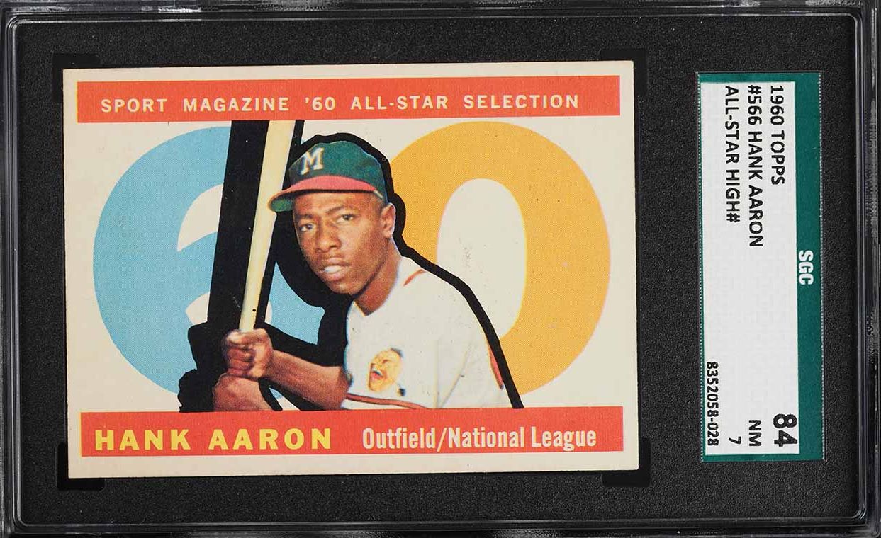 1960 Topps Hank Aaron ALL-STAR #566 SGC 7 NRMT