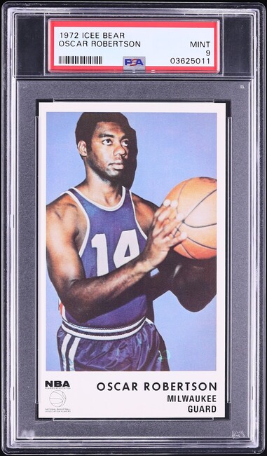 1972 Icee Bear Basketball Oscar Robertson PSA 9 MINT