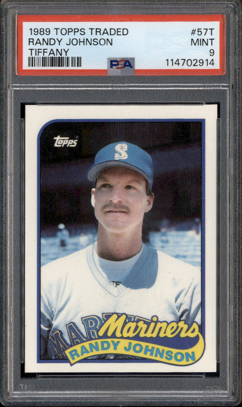 1989 Topps Traded Tiffany #57T Randy Johnson PSA 9