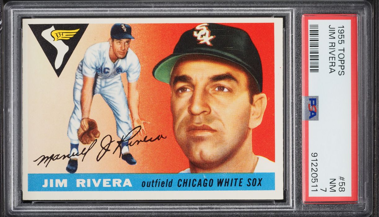 1955 Topps Jim Rivera #58 PSA 7 NRMT