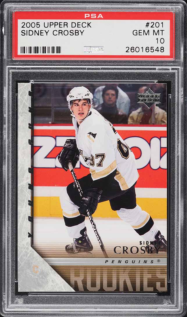 2005 Upper Deck Young Guns Sidney Crosby ROOKIE #201 PSA 10 GEM MINT