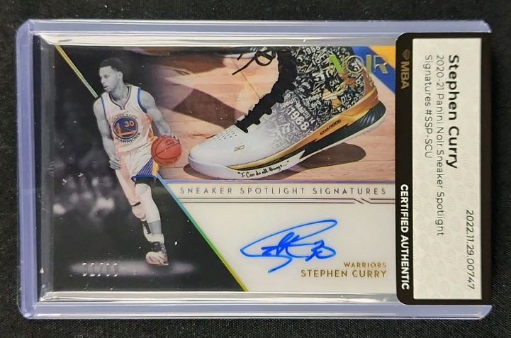 2020 Panini Noir Sneaker Spotlight Signatures Stephen Curry AUTO 1/99 MBA AUTH