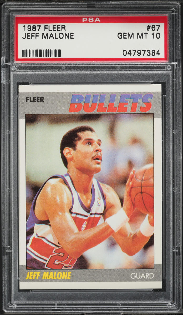 1987 Fleer Basketball Jeff Malone #67 PSA 10 GEM MINT