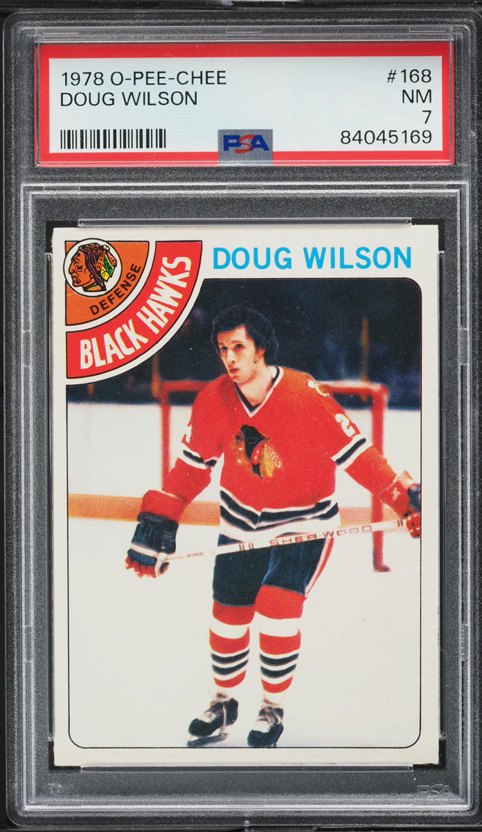 1978 O-Pee-Chee Hockey Doug Wilson ROOKIE #168 PSA 7 NRMT
