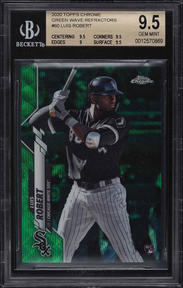 2020 Topps Chrome Green Wave Refractor Luis Robert ROOKIE /99 #60 BGS 9.5 GEM