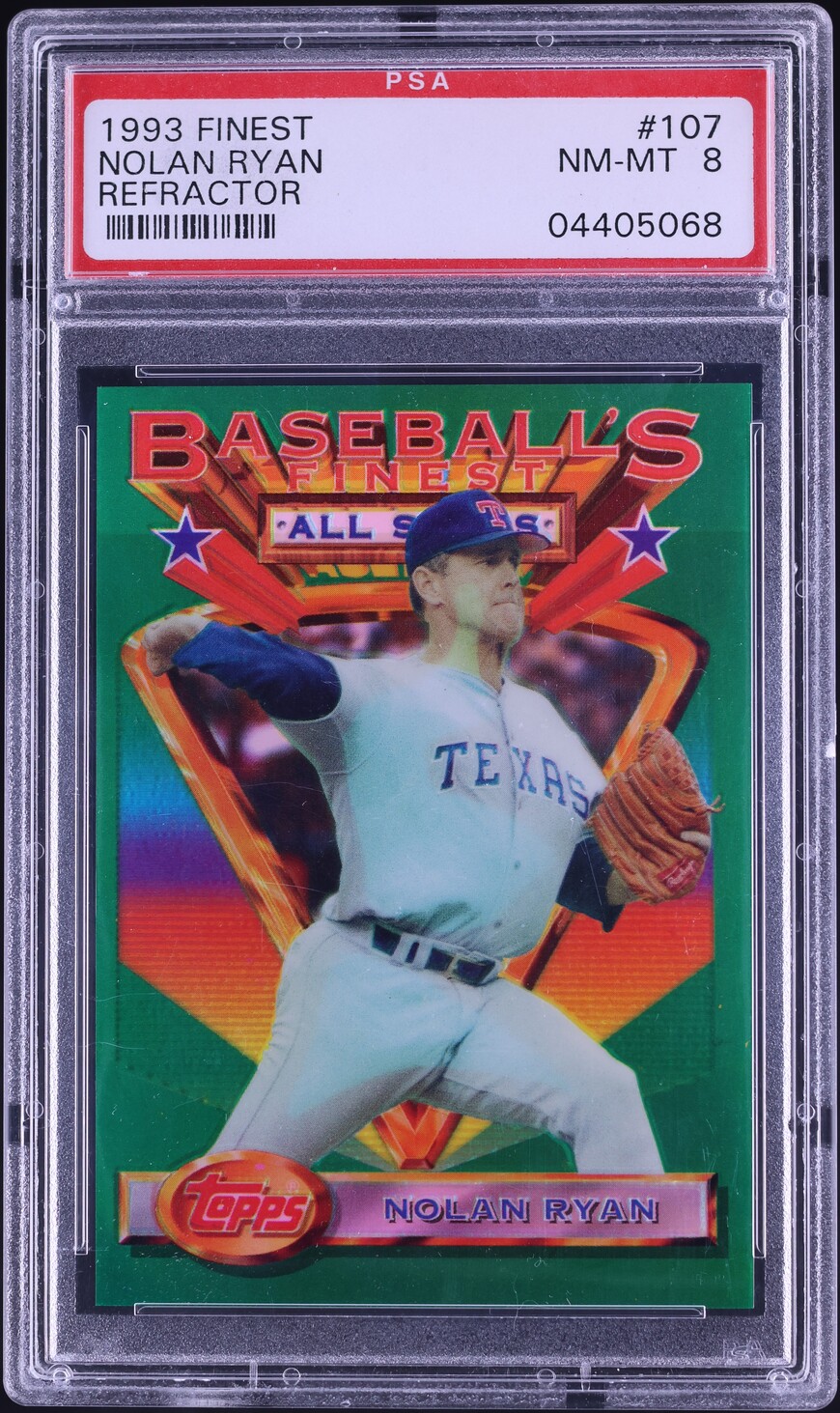 1993 Finest Refractor Nolan Ryan #107 PSA 8 NM-MT
