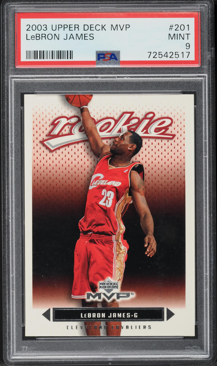 2003 Upper Deck MVP LeBron James ROOKIE #201 PSA 9 MINT