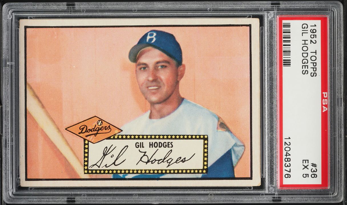 1952 Topps Gil Hodges #36 PSA 5 EX