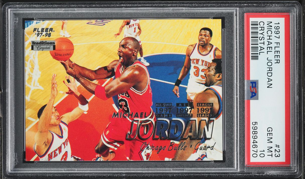 1997 Fleer Crystal Michael Jordan #23 PSA 10 GEM MINT