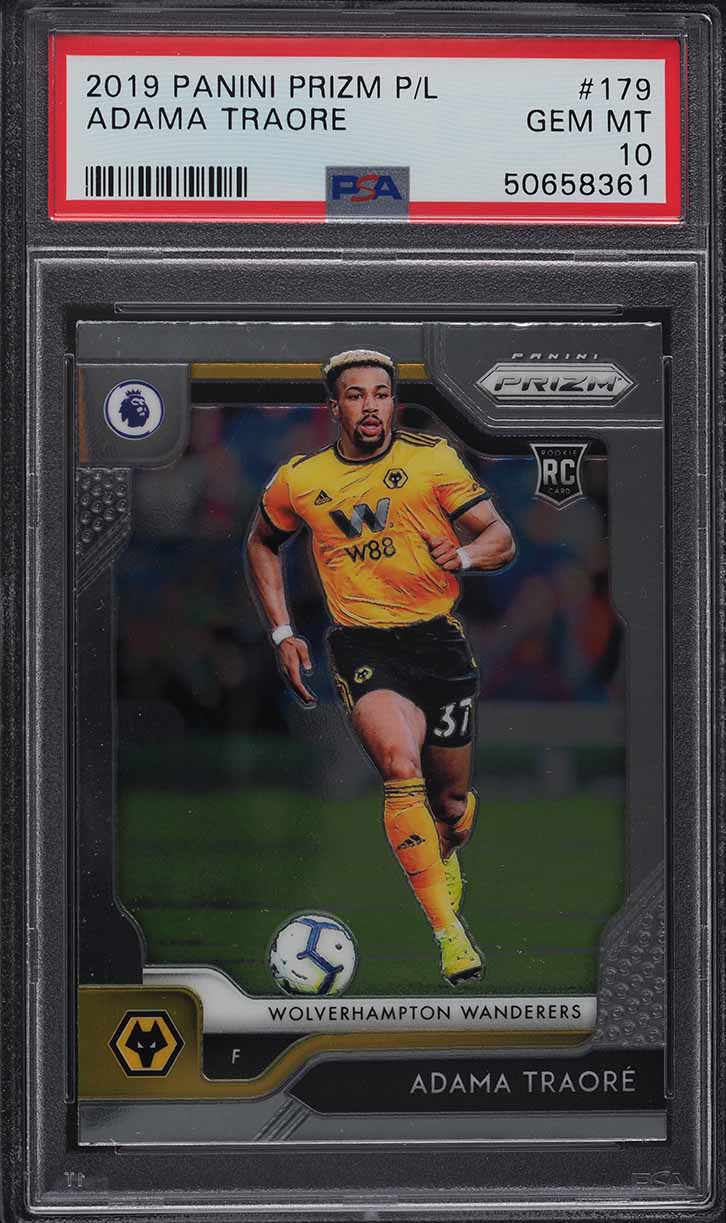 2019 Panini Prizm Premier League Adama Traore ROOKIE #179 PSA 10 GEM MINT
