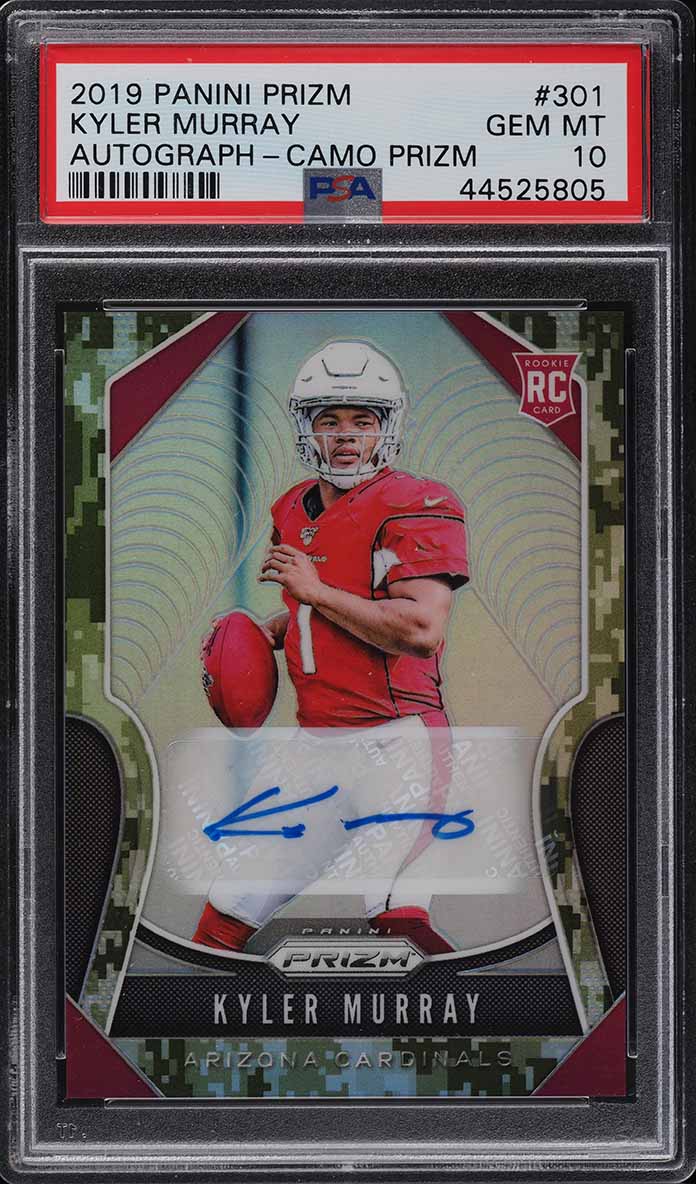 2019 Panini Prizm Camo Kyler Murray ROOKIE AUTO /25 #301 PSA 10 GEM MINT