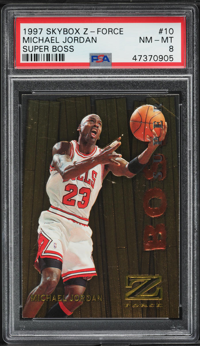 1997 Skybox Z-Force Super Boss Michael Jordan #10 PSA 8 NM-MT