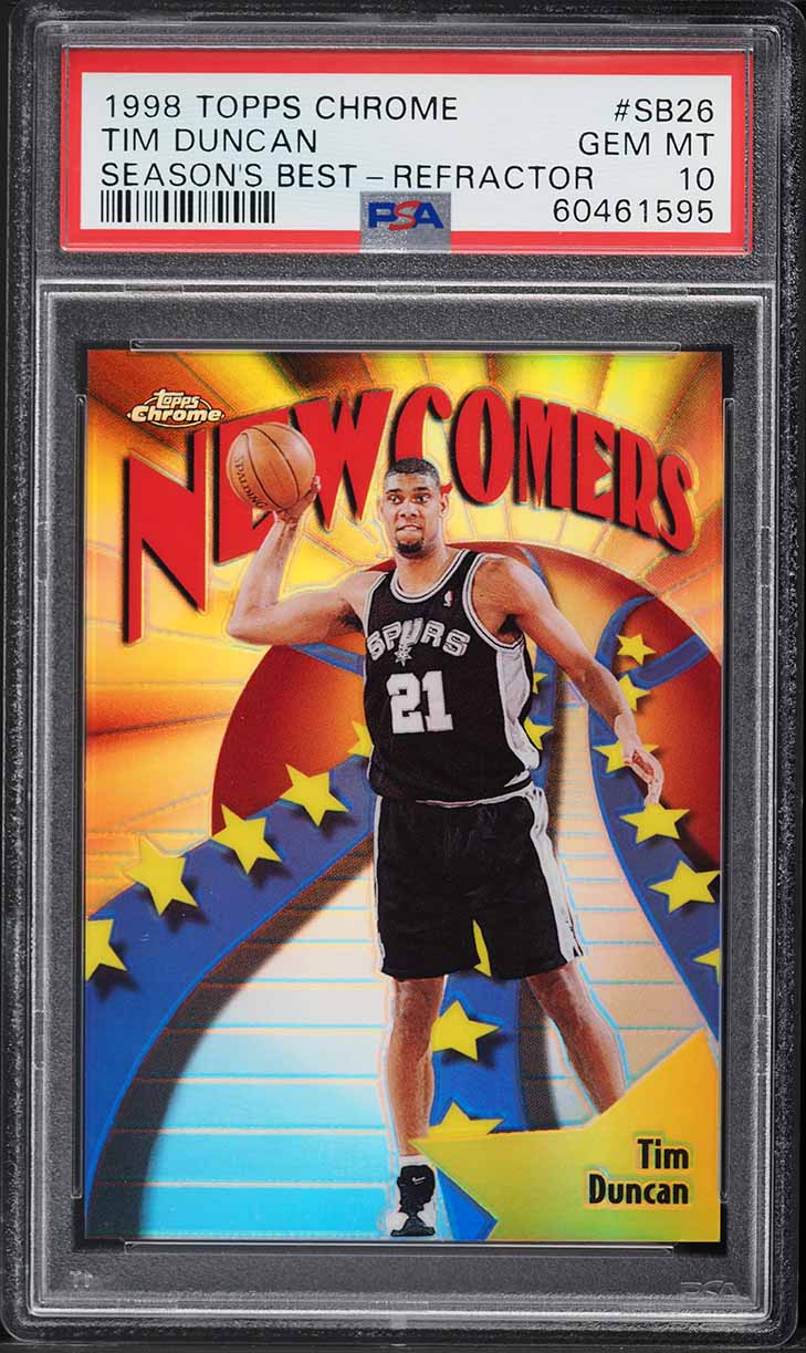 1998 Topps Chrome Season's Best Refractor Tim Duncan #SB26 PSA 10 GEM MINT