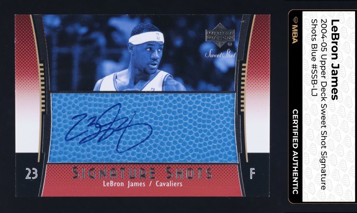 LeBron James #SSB-LJ 2004-05 Upper Deck Sweet Shot Basketball Signature Shots Blue