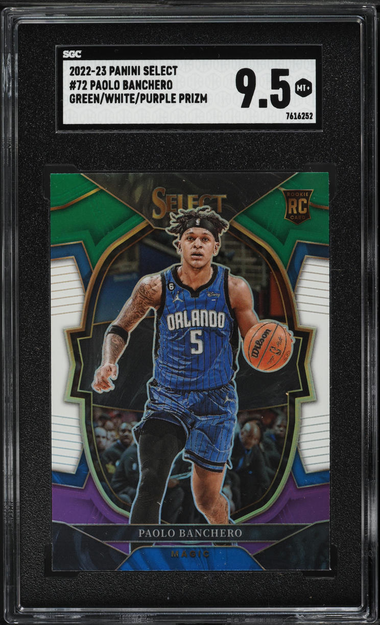 2022 Select Concourse Green White Purple Prizm Paolo Banchero ROOKIE #72 SGC 9.5