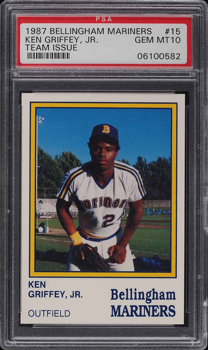 1987 Bellingham Mariners Team Issue Ken Griffey Jr ROOKIE #15 PSA 10 GEM MINT