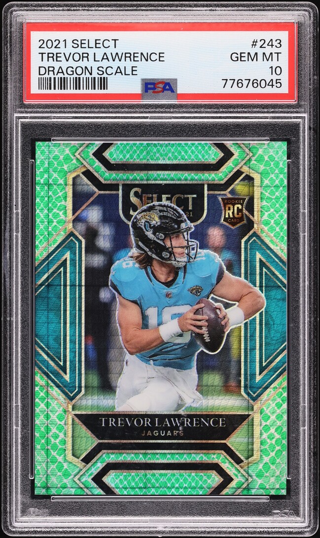 2021 Select Club Level Dragon Scale Trevor Lawrence ROOKIE /89 #243 PSA 10