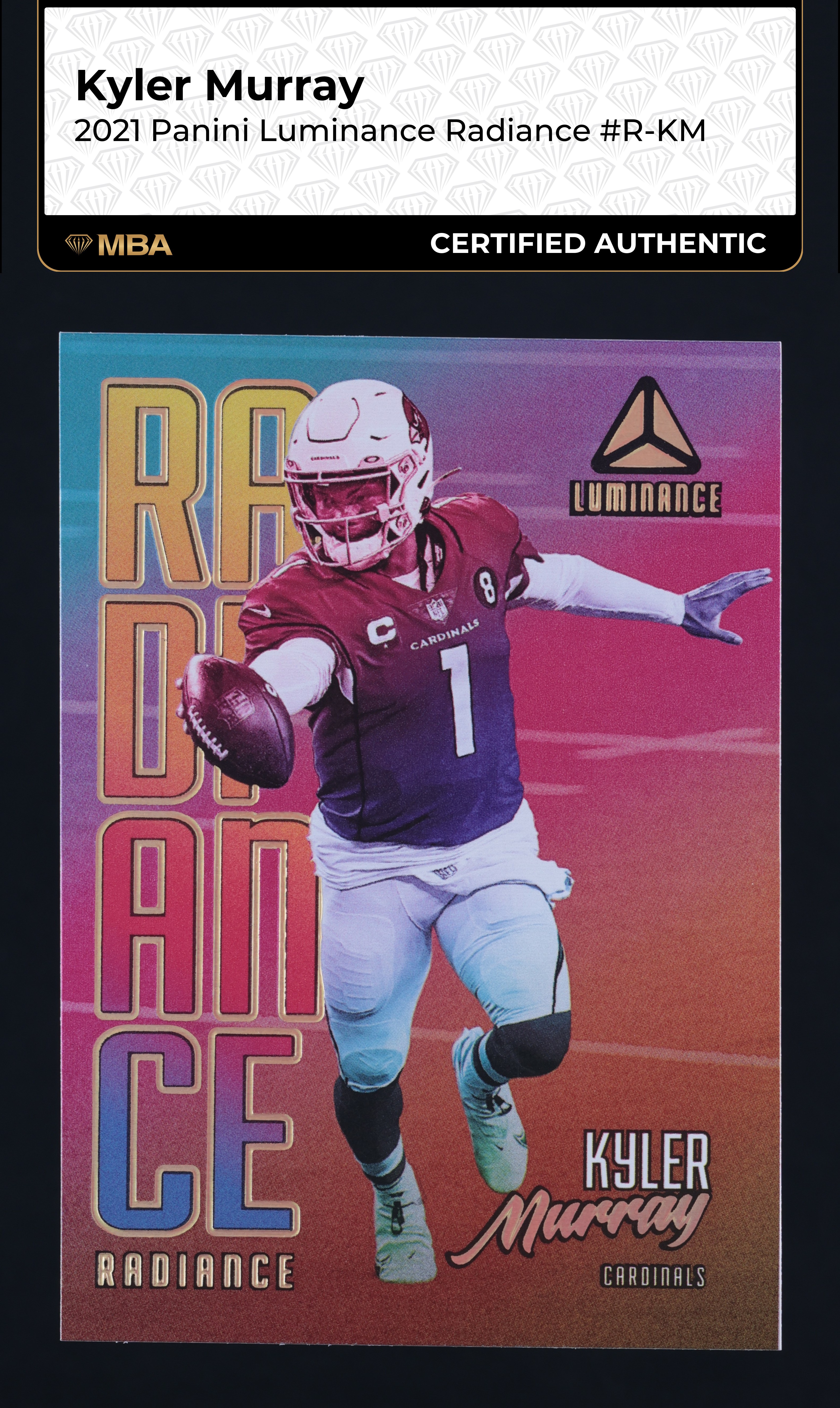 2021 Panini Luminance Radiance Kyler Murray #R-KM MBA AUTH