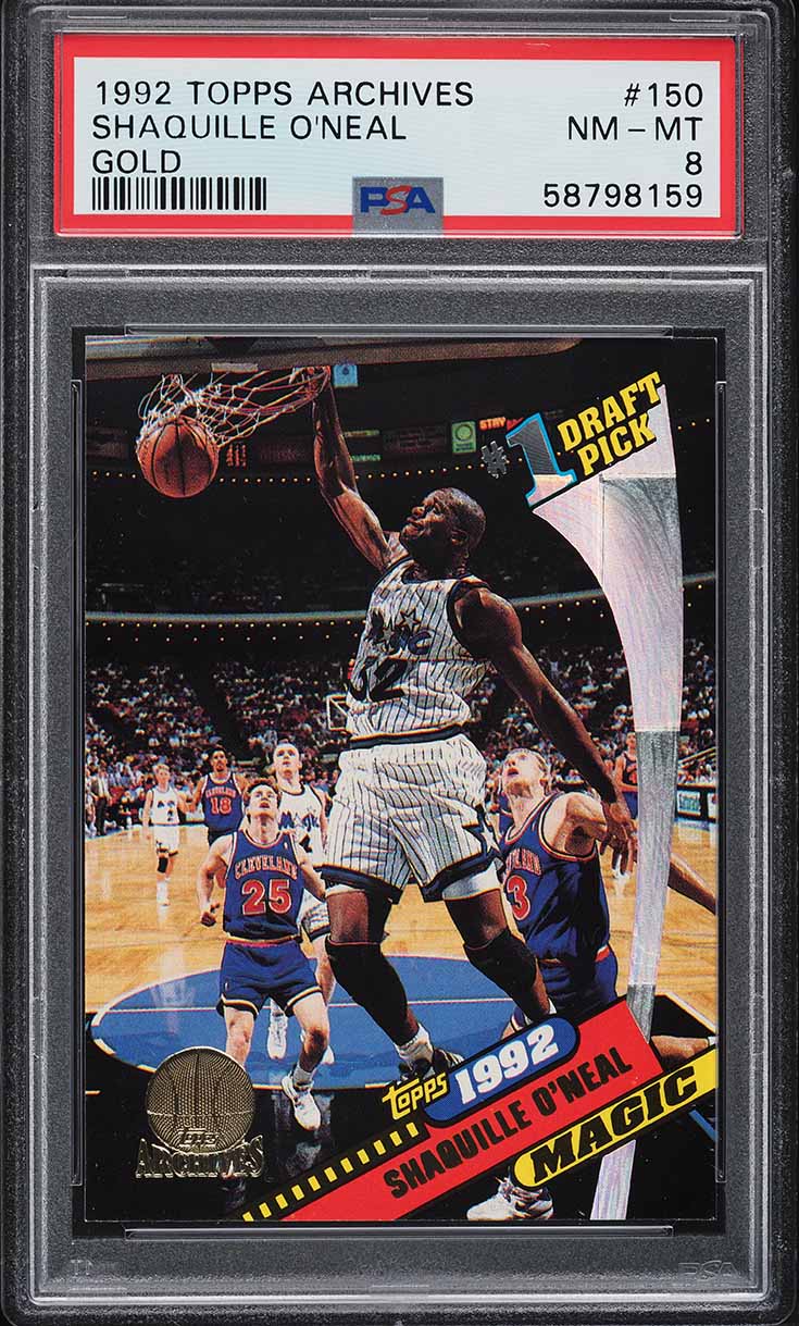 1992 Topps Archives Gold Shaquille O'Neal ROOKIE #150 PSA 8 NM-MT