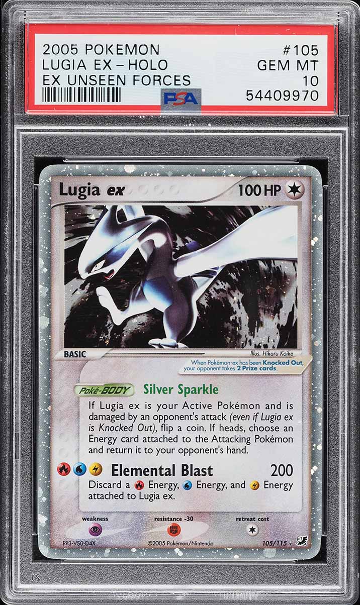 2005 Pokemon EX Unseen Forces Holo Lugia ex #105 PSA 10 GEM MINT