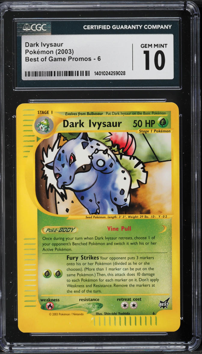 2003 Pokemon Best Of Game Promo Dark Ivysaur #6 CGC 10 GEM MINT