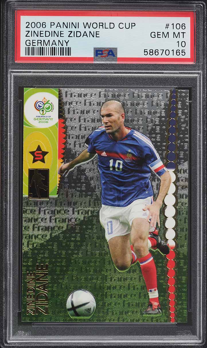 2006 Panini World Cup Germany Zinedine Zidane #106 PSA 10 GEM MINT
