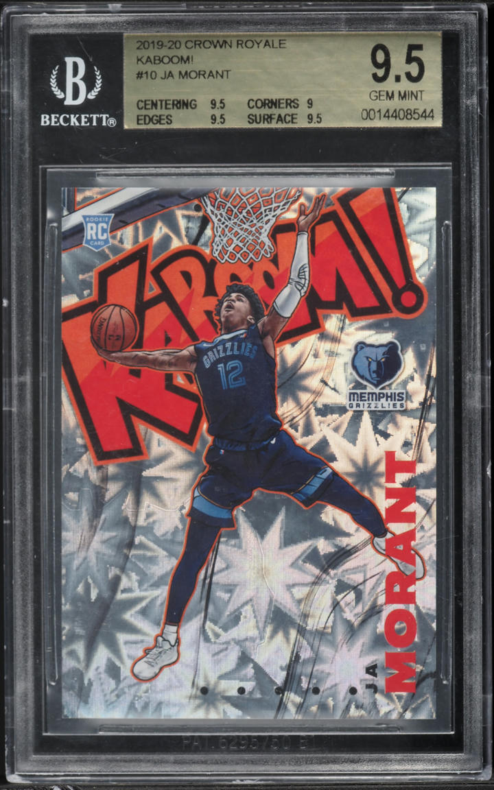2019 Crown Royale Kaboom! Ja Morant ROOKIE #10 BGS 9.5 GEM MINT