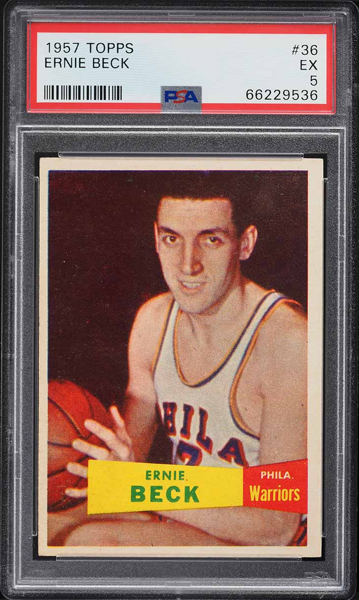 1957 Topps Basketball Ernie Beck #36 PSA 5 EX