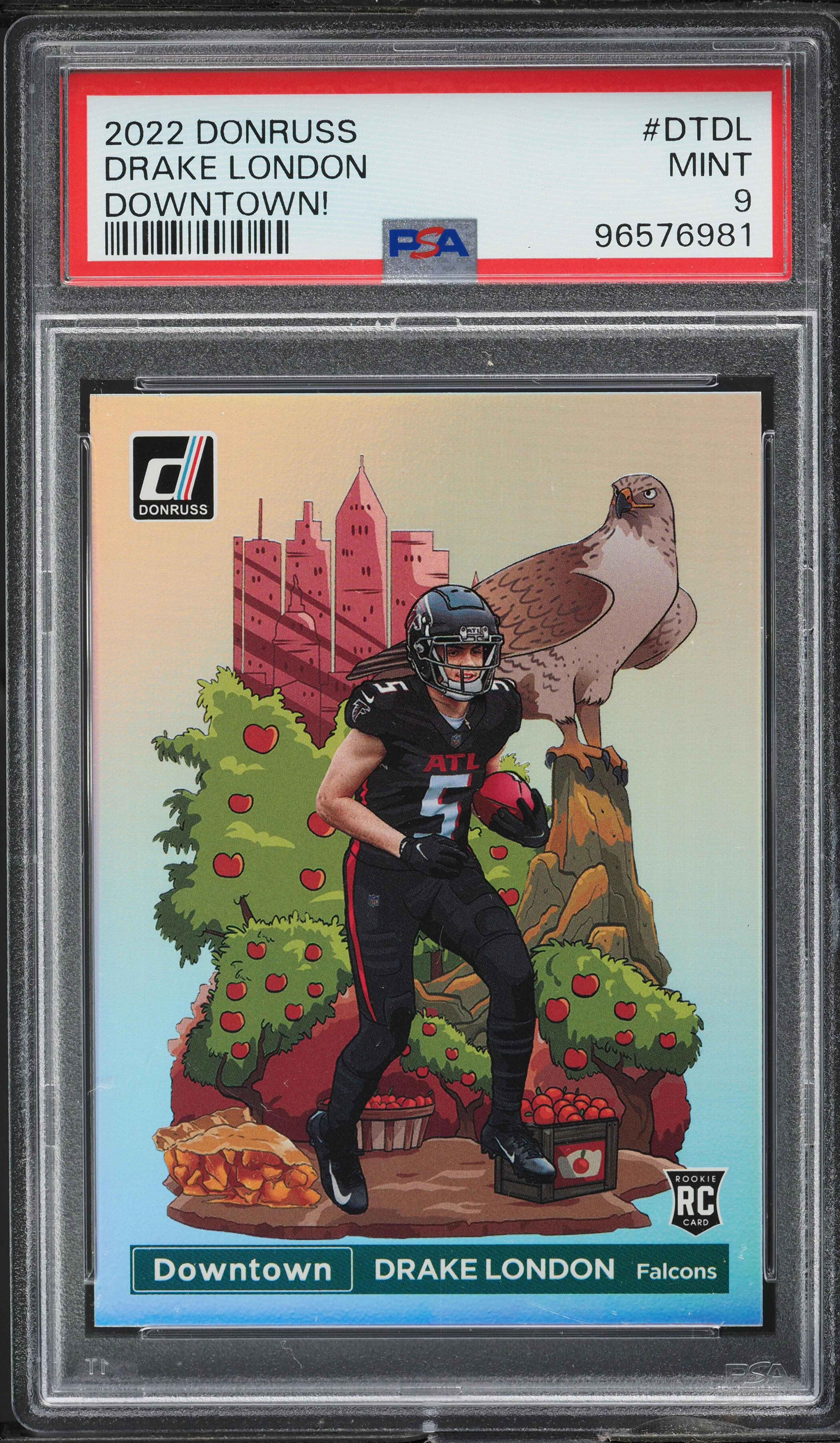 2022 Panini Donruss Downtown Drake London ROOKIE #DTDL PSA 9 MINT
