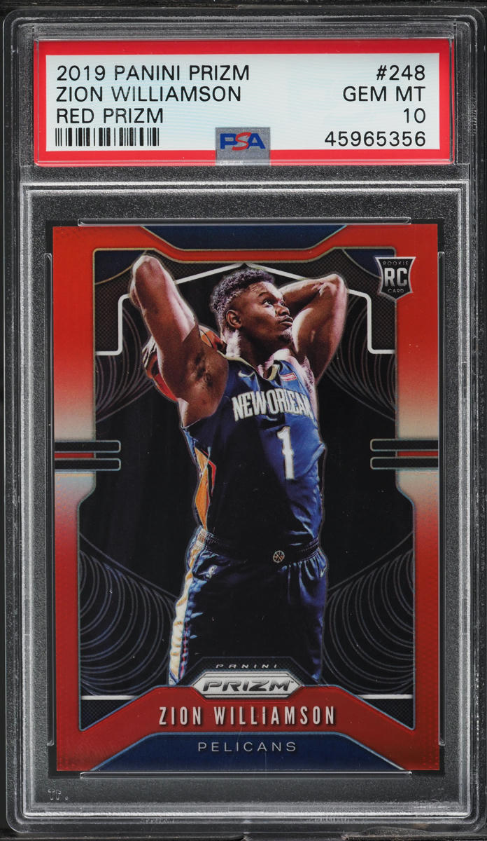 2019 Panini Prizm Red Zion Williamson ROOKIE /299 #248 PSA 10 GEM MINT