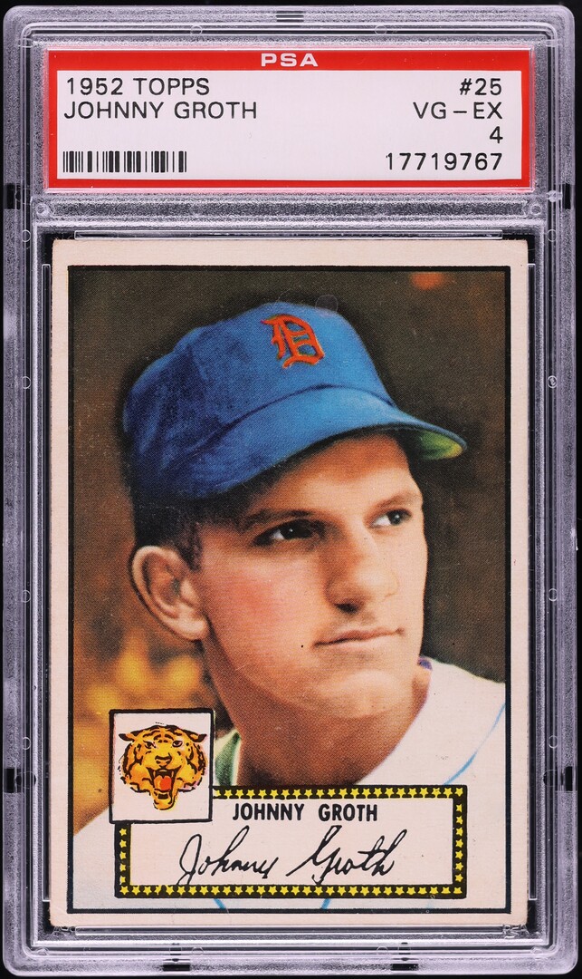 1952 Topps Johnny Groth #25 PSA 4 VGEX