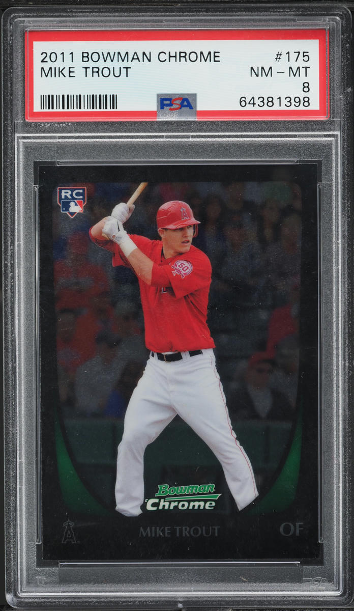 2011 Bowman Chrome Mike Trout ROOKIE #175 PSA 8 NM-MT