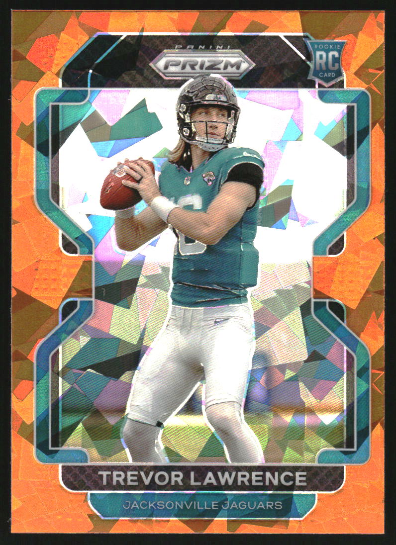 2021 Panini Prizm Prizms Orange Ice #331 Trevor Lawrence RC Rookie