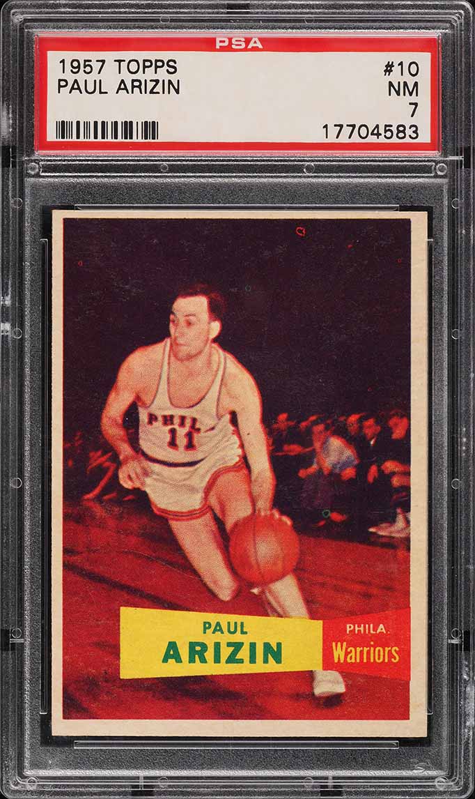 1957 Topps Basketball Paul Arizin ROOKIE #10 PSA 7 NRMT