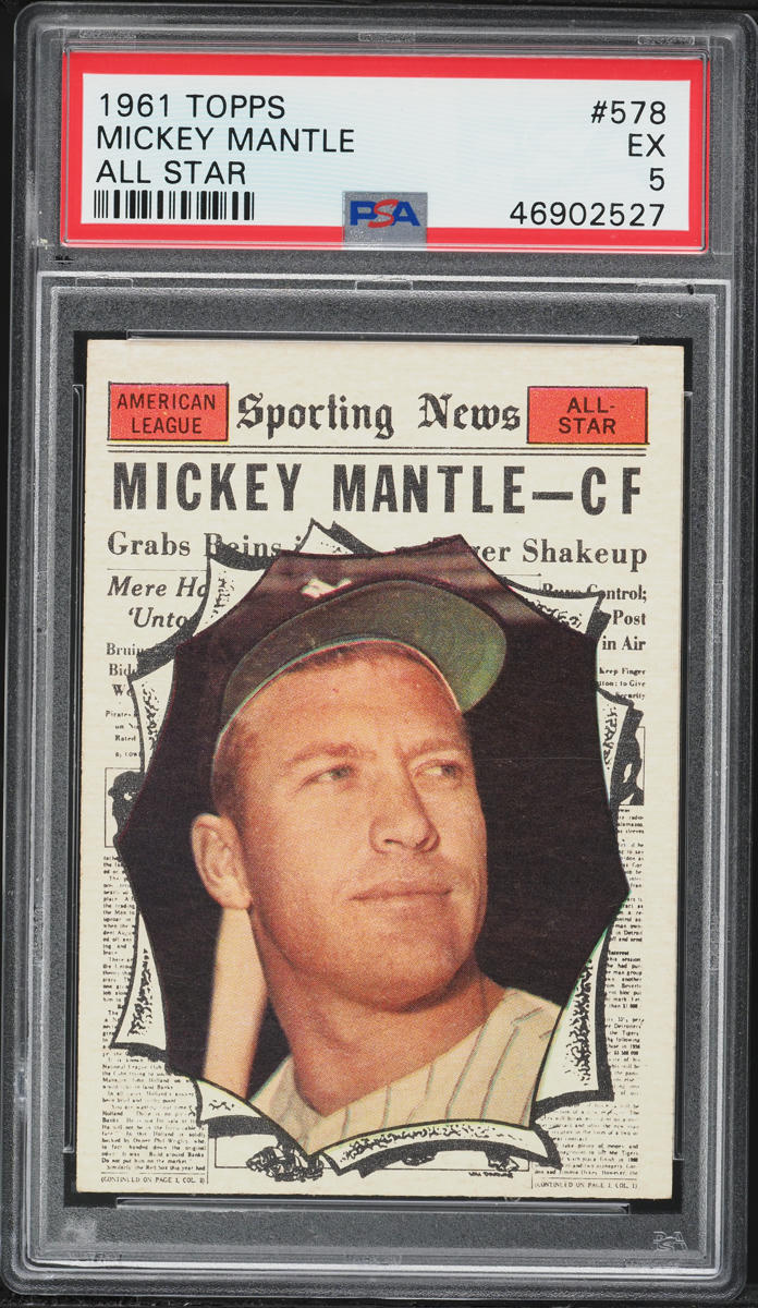 1961 Topps Mickey Mantle ALL-STAR #578 PSA 5 EX