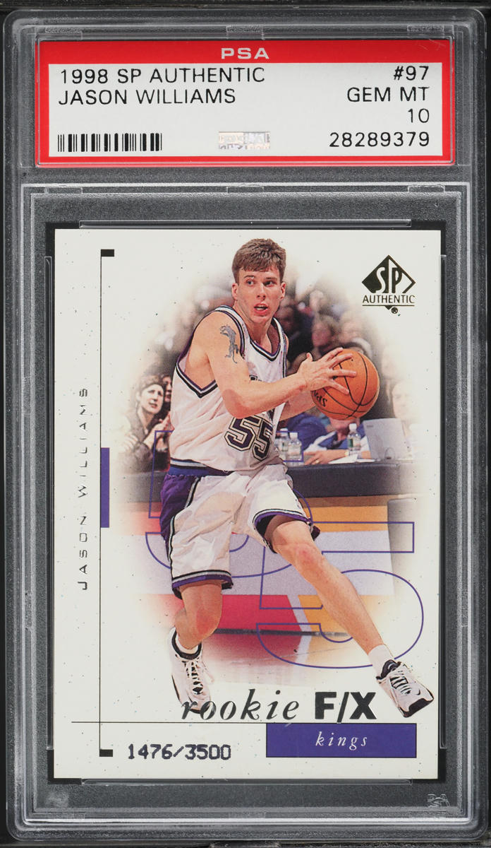 1998 SP Authentic Jason Williams ROOKIE /3500 #97 PSA 10 GEM MINT