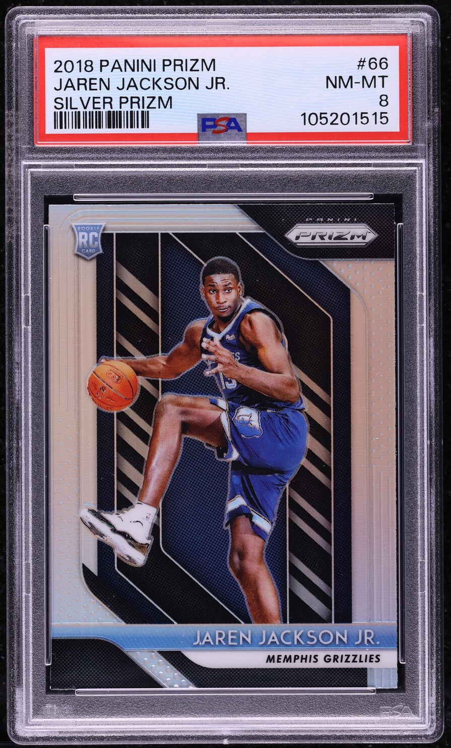 2018 Panini Prizm Silver Jaren Jackson Jr. ROOKIE #66 PSA 8 NM-MT