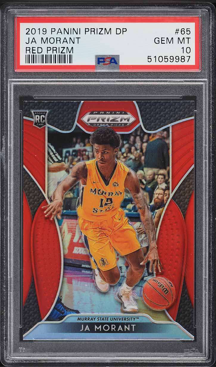 2019 Panini Prizm Draft Picks Red Ja Morant ROOKIE #65 PSA 10 GEM MINT
