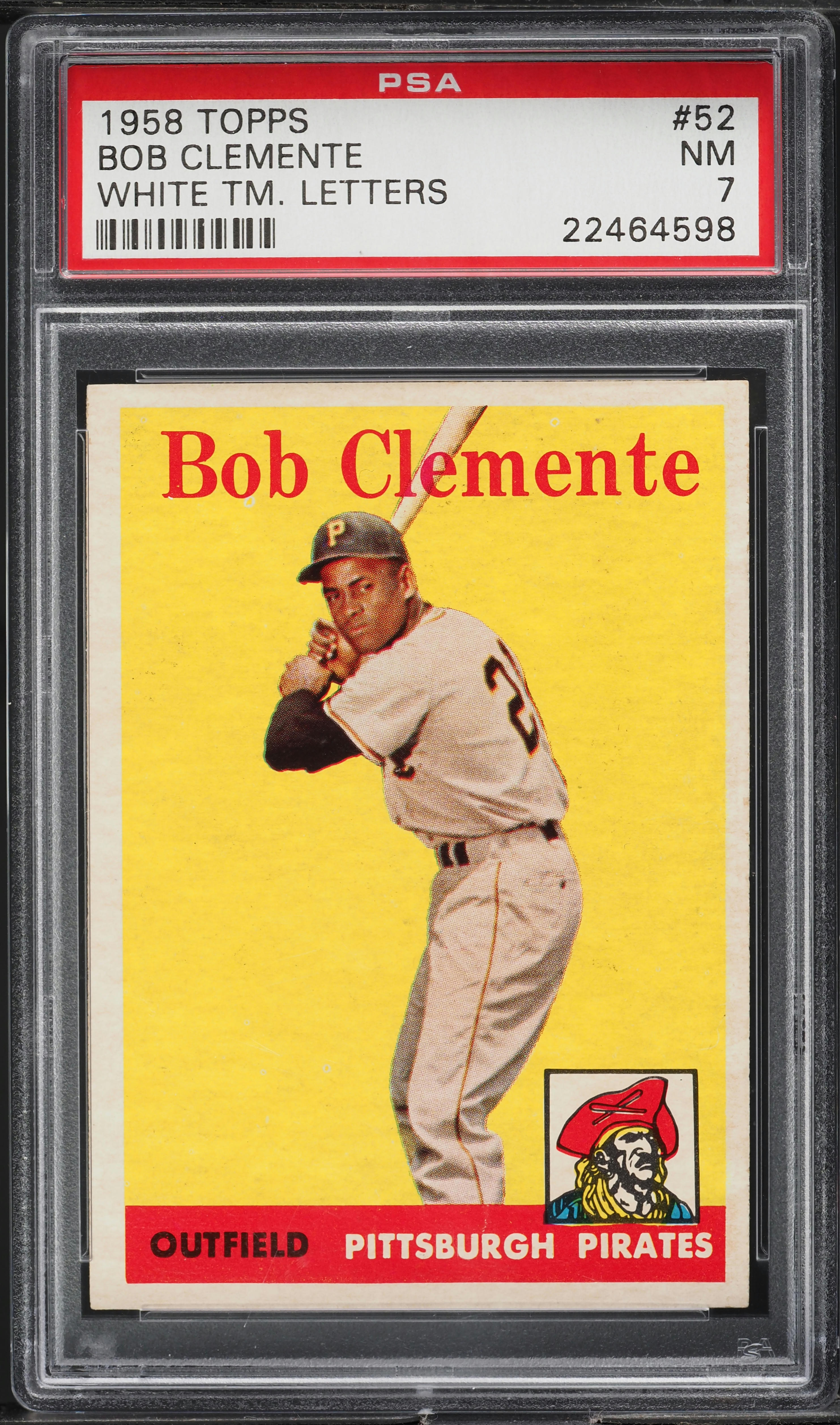1958 Topps Roberto Clemente #52 PSA 7 NRMT