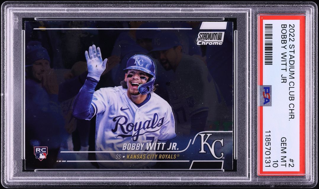 2022 Stadium Club Chrome Bobby Witt Jr ROOKIE #2 PSA 10 GEM MINT