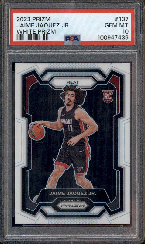 2023 Panini Prizm White Prizm #137 Jaime Jaquez Jr. RC Rookie /175 PSA 10