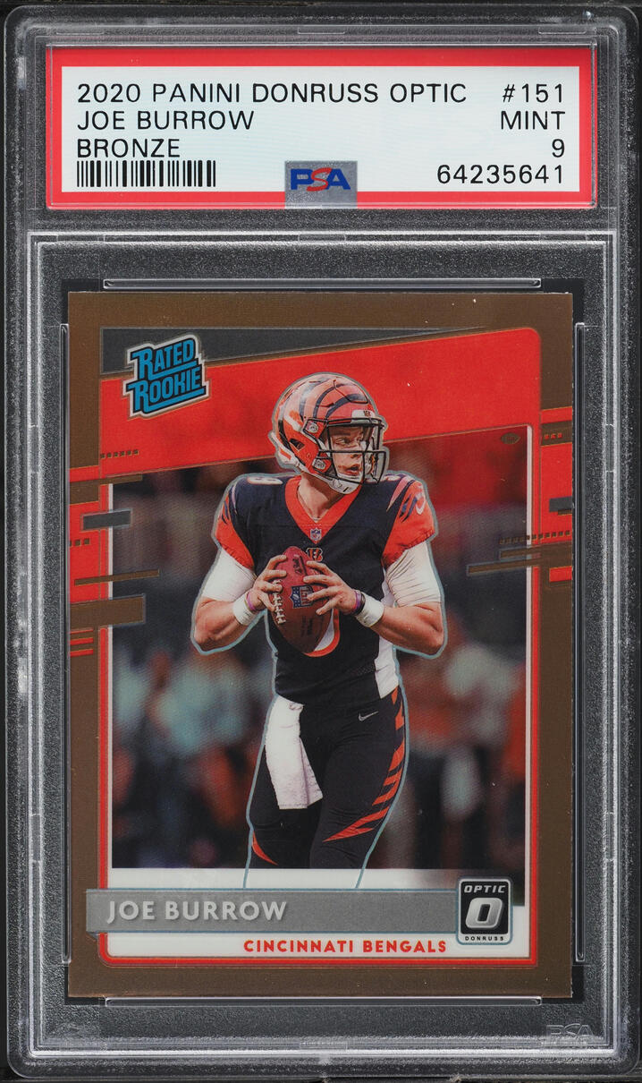 2020 Donruss Optic Bronze Joe Burrow ROOKIE #151 PSA 9 MINT