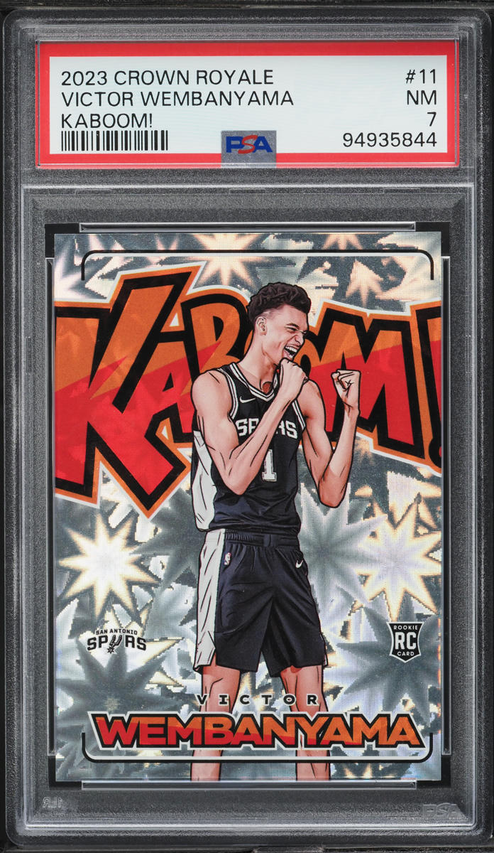 2023 Crown Royale Kaboom! Victor Wembanyama ROOKIE #11 PSA 7 NRMT
