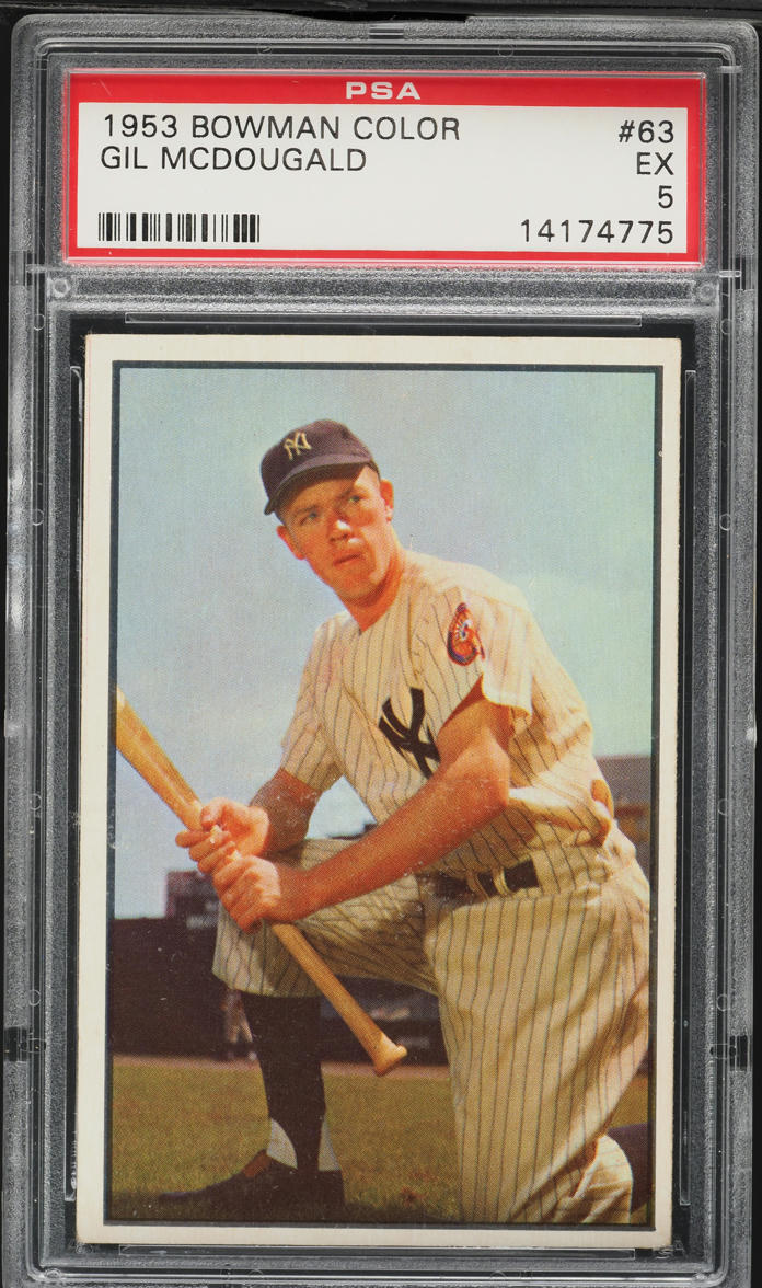 1953 Bowman Color Gil McDougald #63 PSA 5 EX
