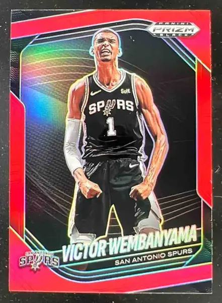 2024-25 Panini Prizm Black Red Prizms #1 Victor Wembanyama /299