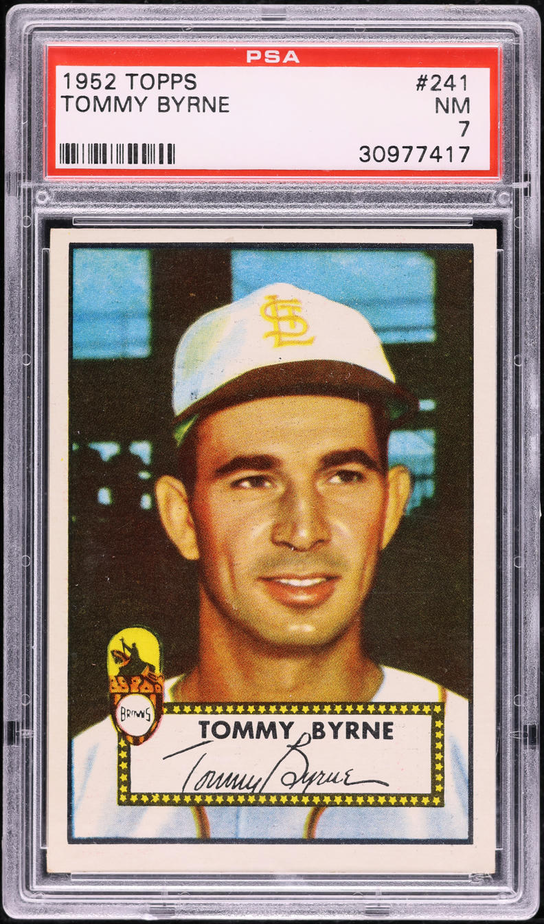1952 Topps Tommy Byrne #241 PSA 7 NRMT