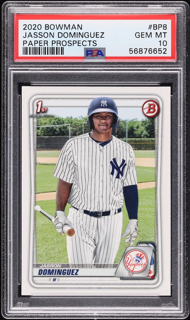 2020 Bowman Paper Jasson Dominguez PROSPECT #BP-8 PSA 10 GEM MINT