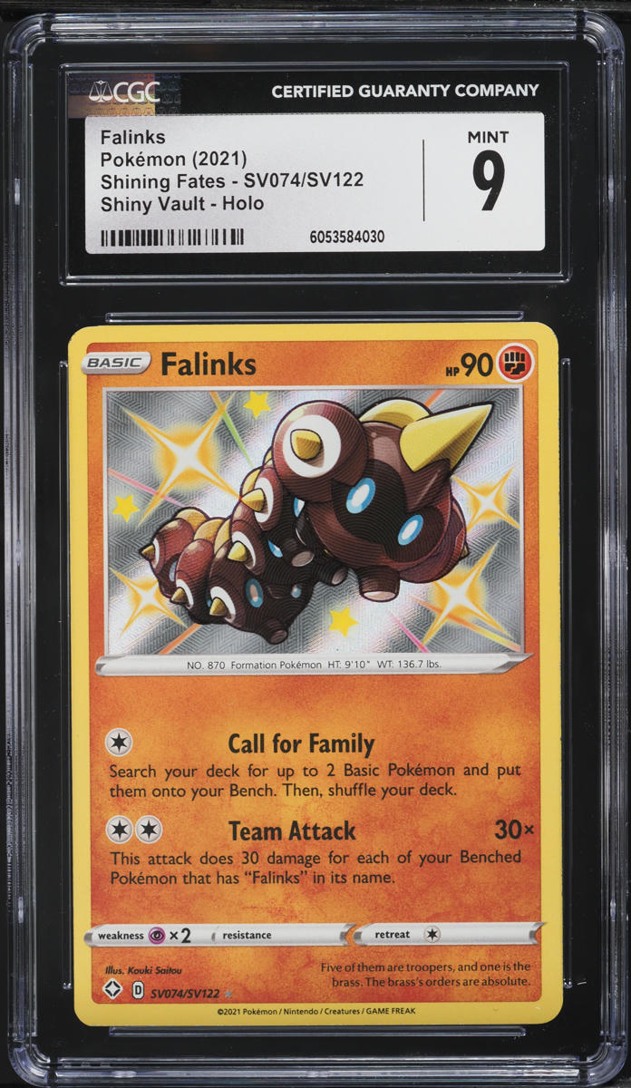 2021 Pokemon SWSH Shining Fates Shiny Vault Holo Falinks #SV074 CGC 9 MINT