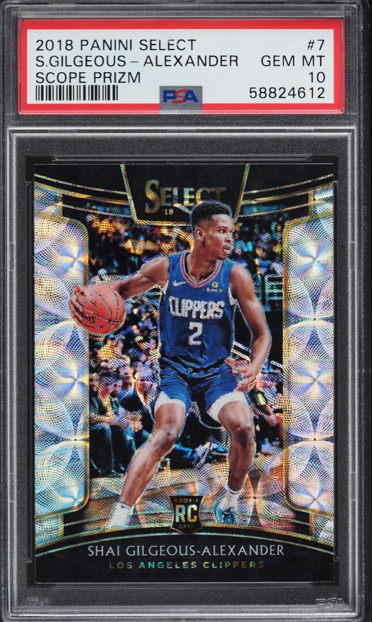 2018 Select Scope Prizm Shai Gilgeous-Alexander ROOKIE #7 PSA 10 GEM MINT
