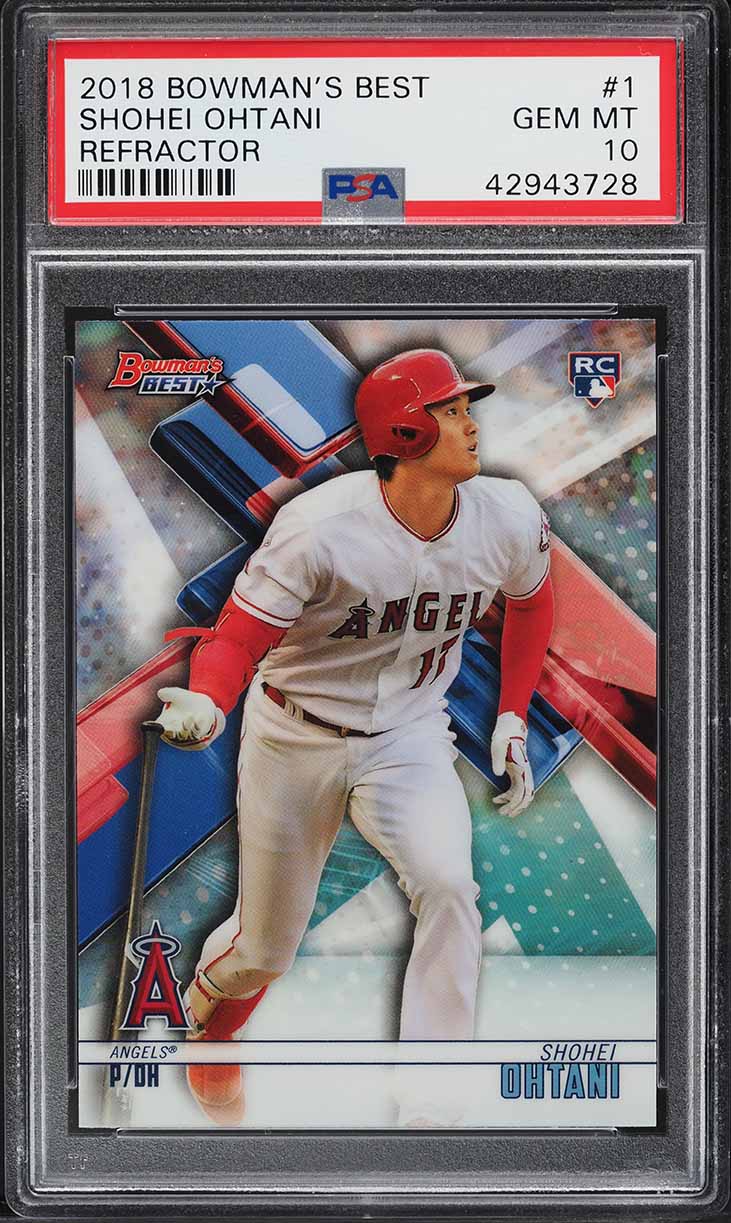 2018 Bowman's Best Refractor Shohei Ohtani ROOKIE #1 PSA 10 GEM MINT